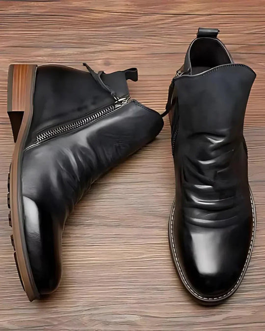 Laurin™ - Stiefeletten aus Leder mit seitlichem Reißverschluss