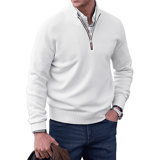 Maximilian™ | Elegantes Kaschmir-Jersey mit Reißverschluss