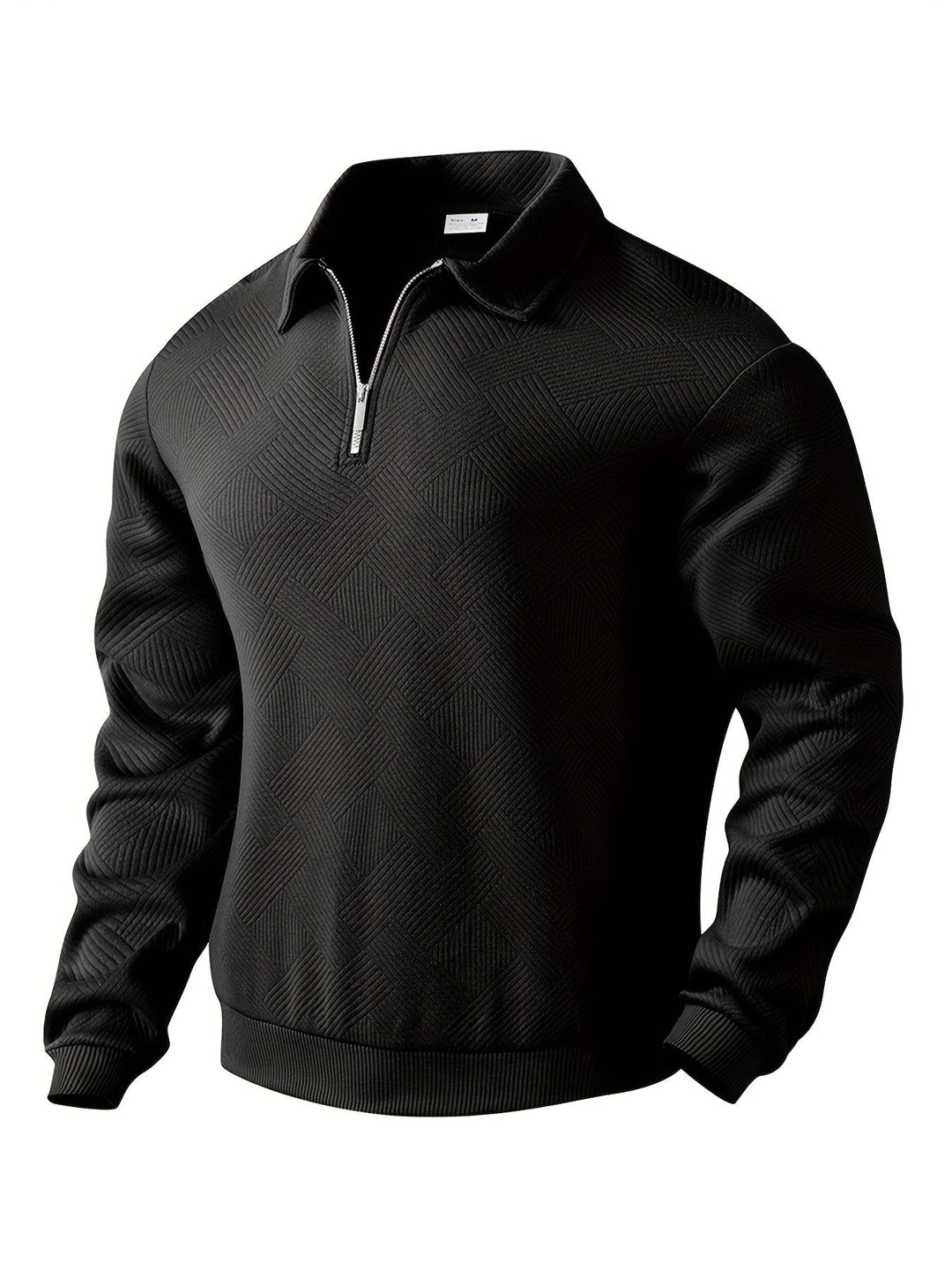Ben – Vintage Zip-Up Pullover mit Geometrischem Design