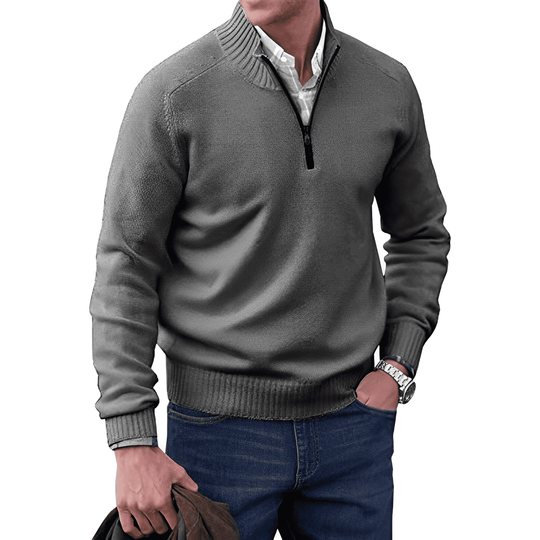 Maximilian™ | Elegantes Kaschmir-Jersey mit Reißverschluss