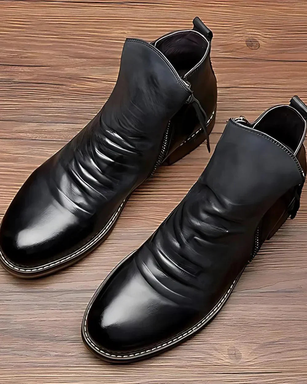Laurin™ - Stiefeletten aus Leder mit seitlichem Reißverschluss