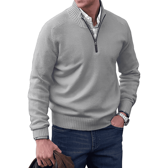 Maximilian™ | Elegantes Kaschmir-Jersey mit Reißverschluss