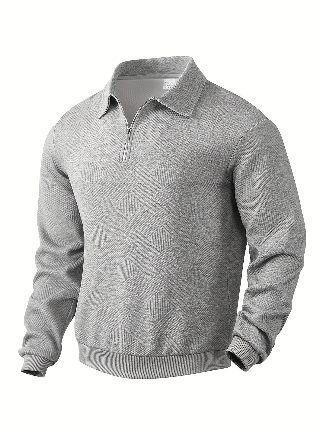 Ben – Vintage Zip-Up Pullover mit Geometrischem Design