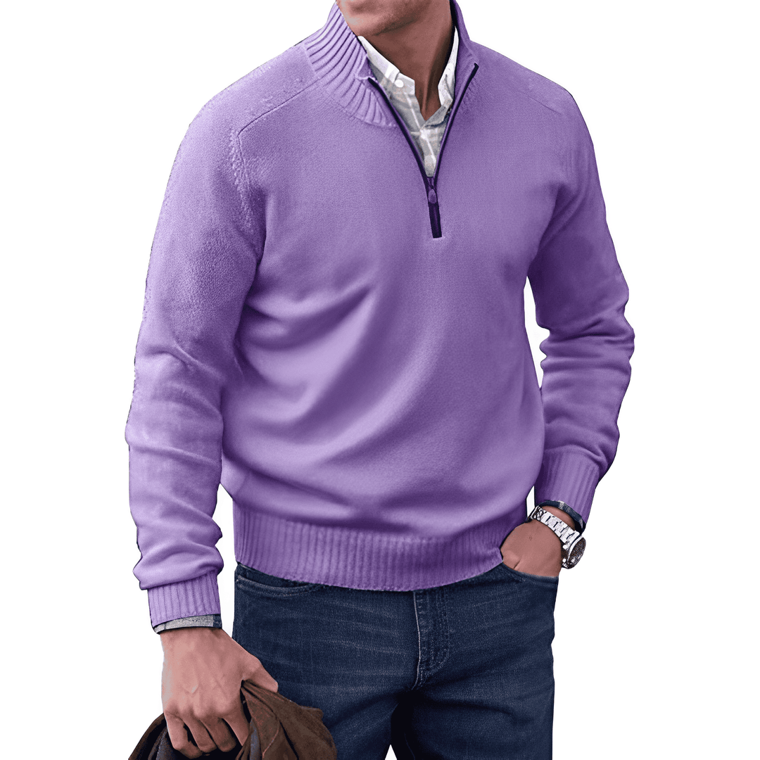 Maximilian™ | Elegantes Kaschmir-Jersey mit Reißverschluss