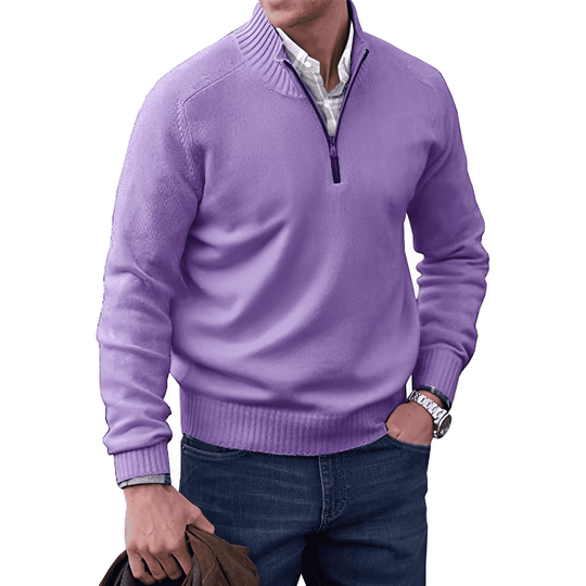 Maximilian™ | Elegantes Kaschmir-Jersey mit Reißverschluss