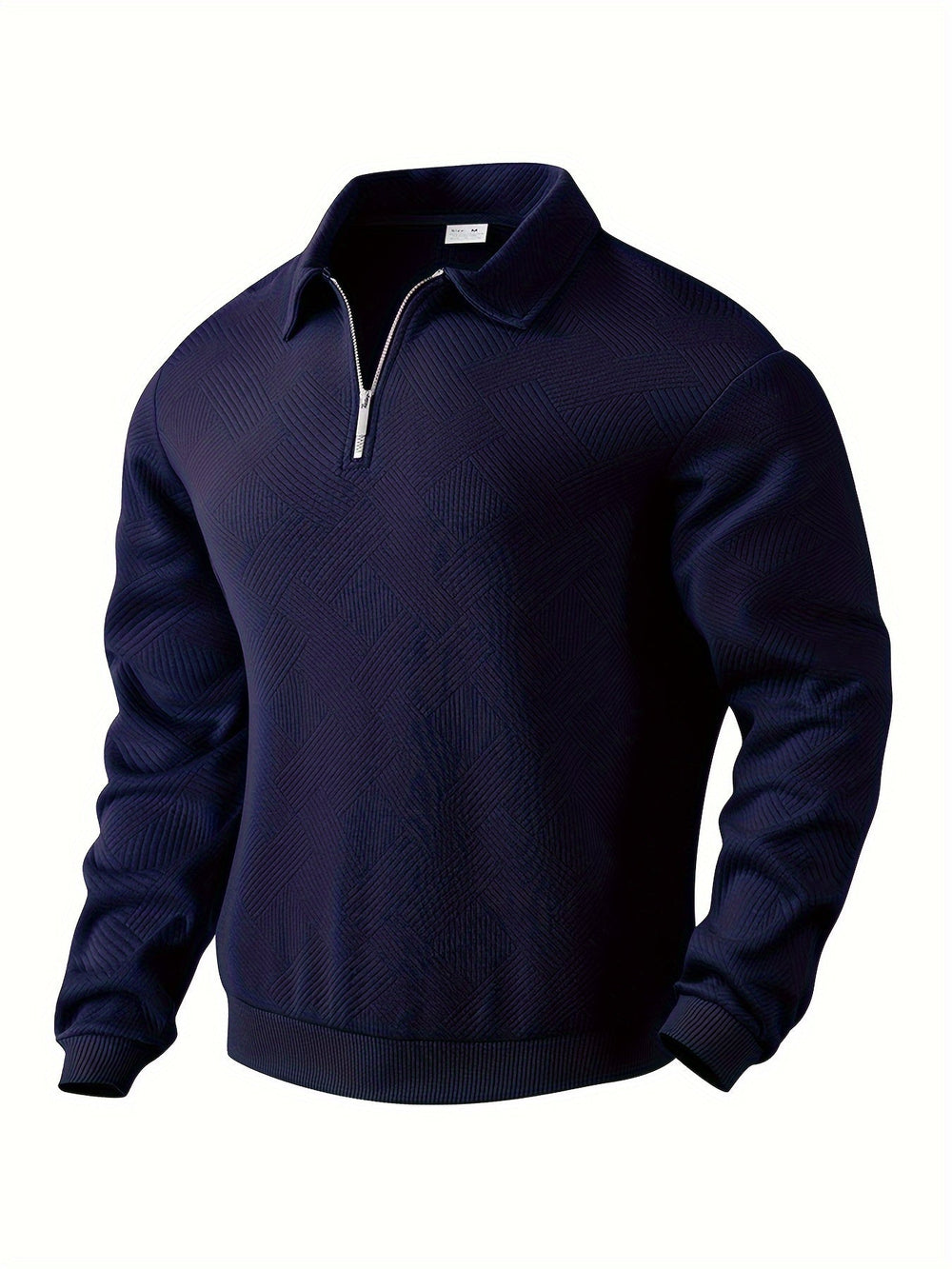 Ben – Vintage Zip-Up Pullover mit Geometrischem Design