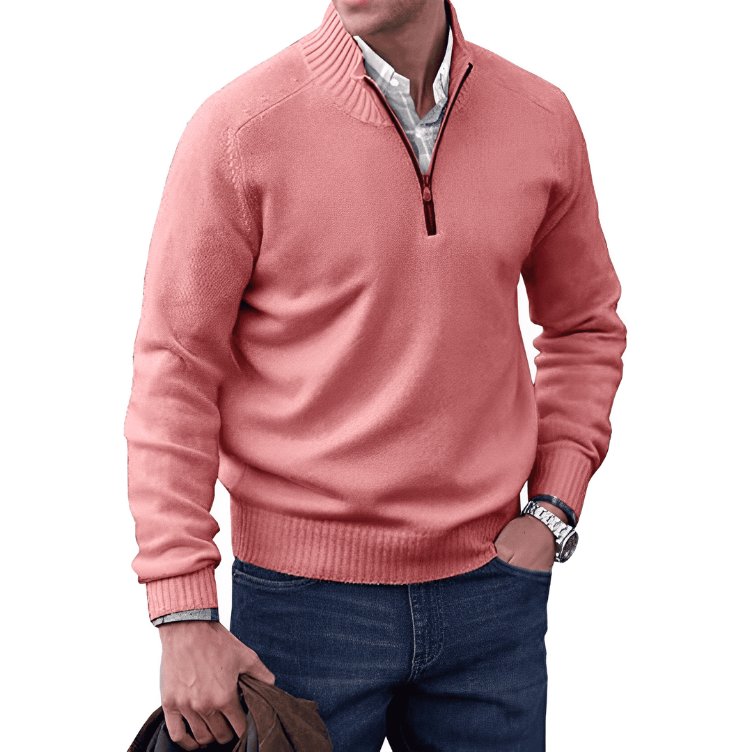 Maximilian™ | Elegantes Kaschmir-Jersey mit Reißverschluss
