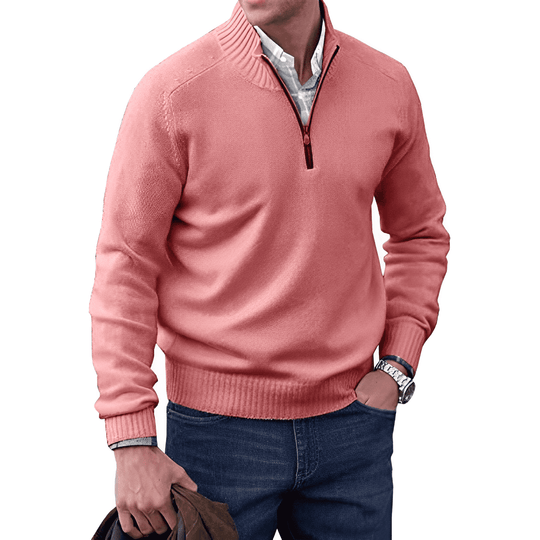Maximilian™ | Elegantes Kaschmir-Jersey mit Reißverschluss