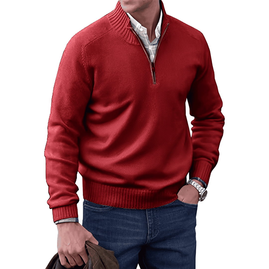 Maximilian™ | Elegantes Kaschmir-Jersey mit Reißverschluss