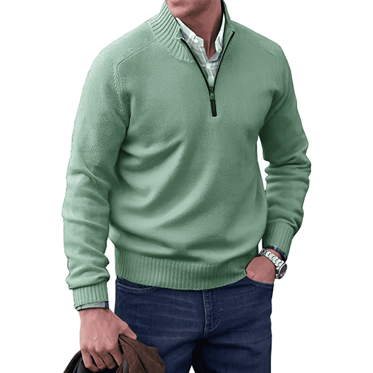 Maximilian™ | Elegantes Kaschmir-Jersey mit Reißverschluss