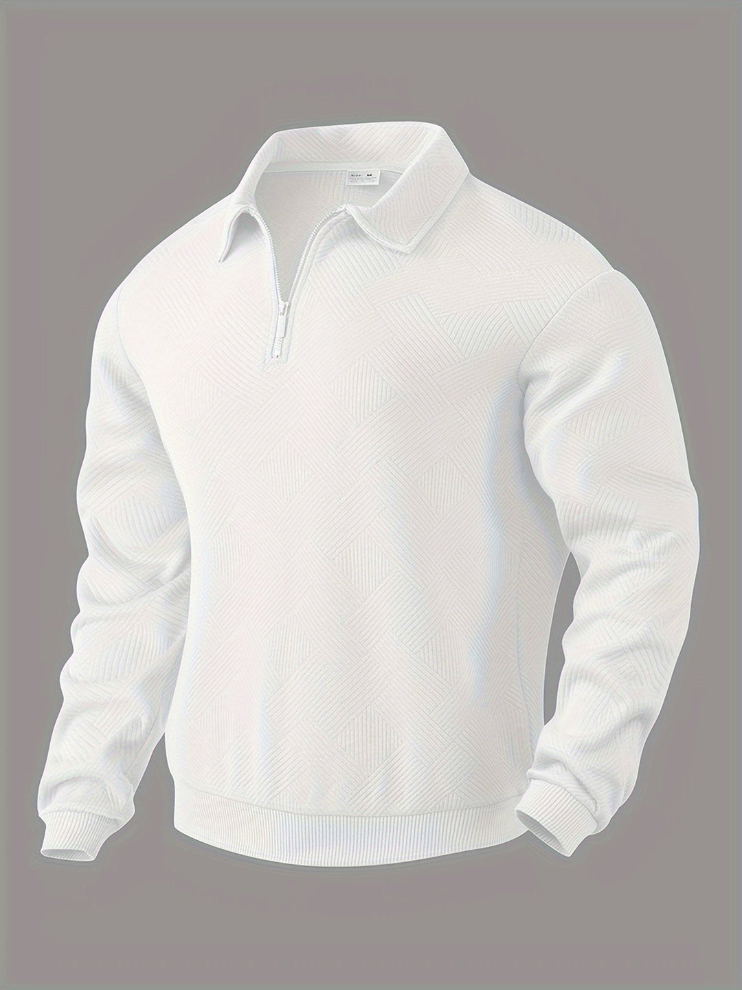 Ben – Vintage Zip-Up Pullover mit Geometrischem Design