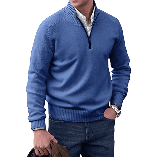 Maximilian™ | Elegantes Kaschmir-Jersey mit Reißverschluss