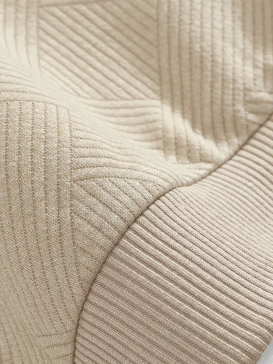 Ben – Vintage Zip-Up Pullover mit Geometrischem Design